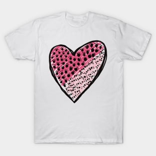 MAY-15 Cat and Dog Lover – Cute Pet Mom & Dad Design with Paw Print and Heart Illustration T-Shirt